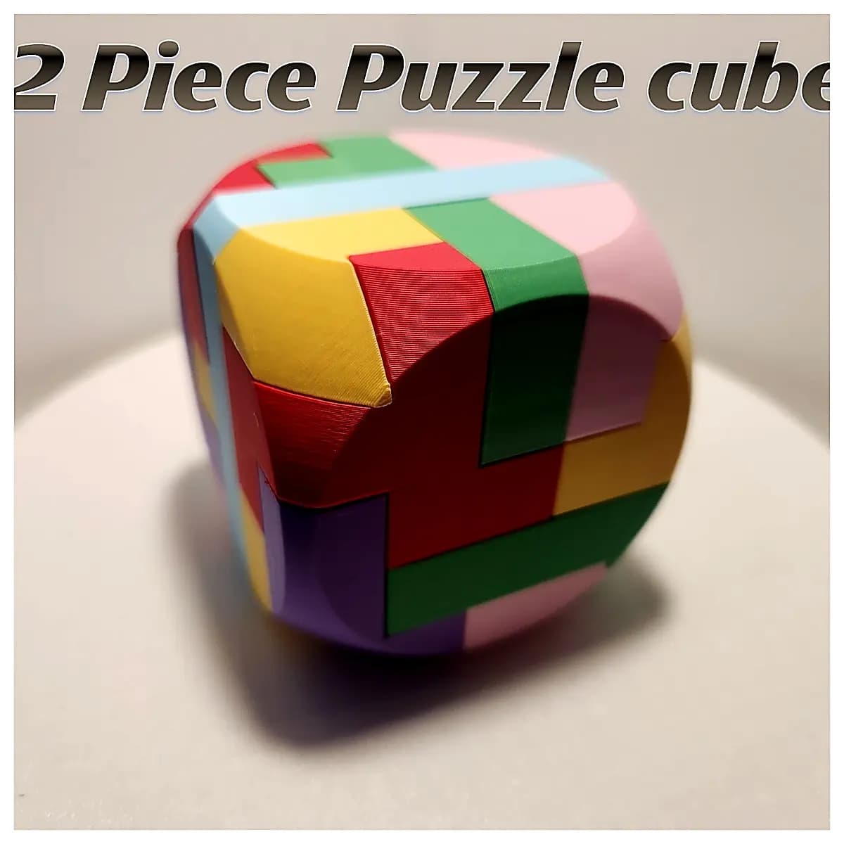 12 Piece Puzzle Cube Brain Teaser Toy for Kids Puzzle Cognitive Training Fun Build Early Learning Gift