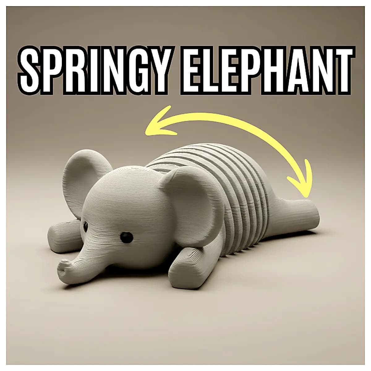 Spring Elephant Toy Flexible Cute Kids Learning Toy Baby Plush Indoor Plaything Gift Baby Gift