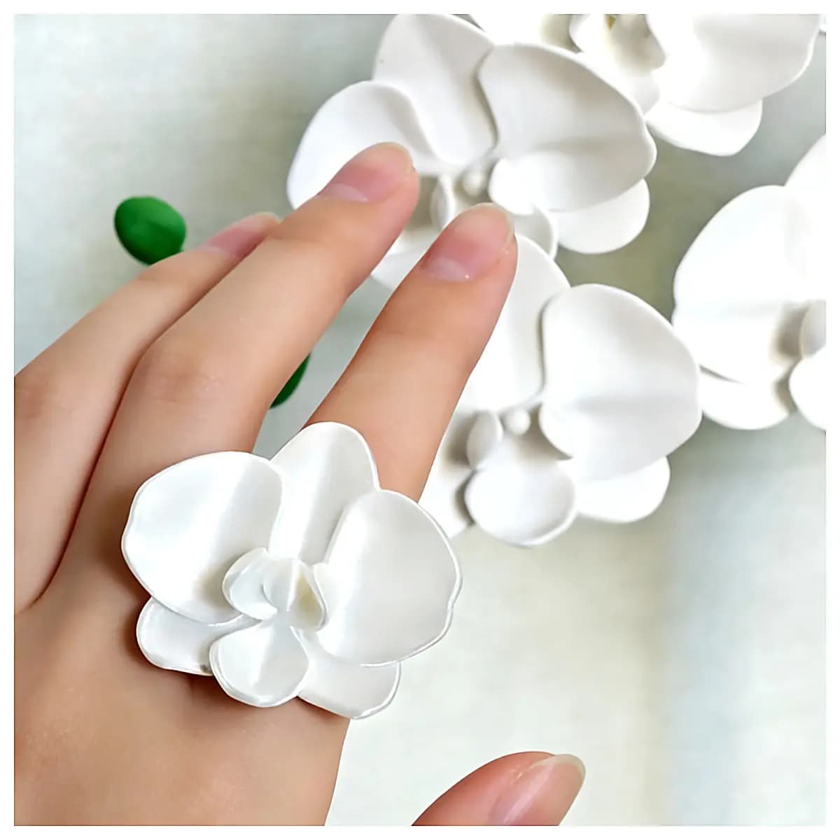 Orchid Ring 40 Minute Print DIY Fast Production Flower Jewelry Decoration Orchid Accessories Creative Handmade