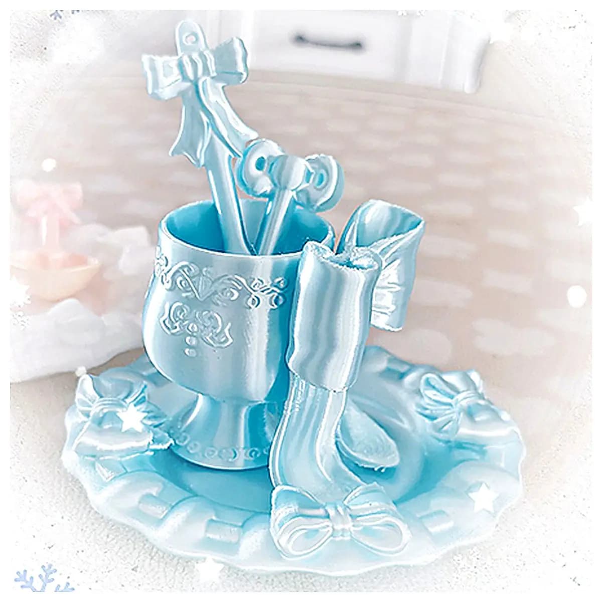 Baroque Bow Spoon Toy Bean Scoops Play Cafe Spoon Ice Cream Spoon Kids Toy Small Spoon Accessories