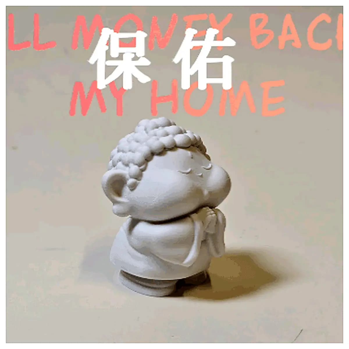 Moving Blessing Mini Buddha Figurine Decoration Desktop Ornament Zen Decor Prayer Stone Statue Feng Shui Placement