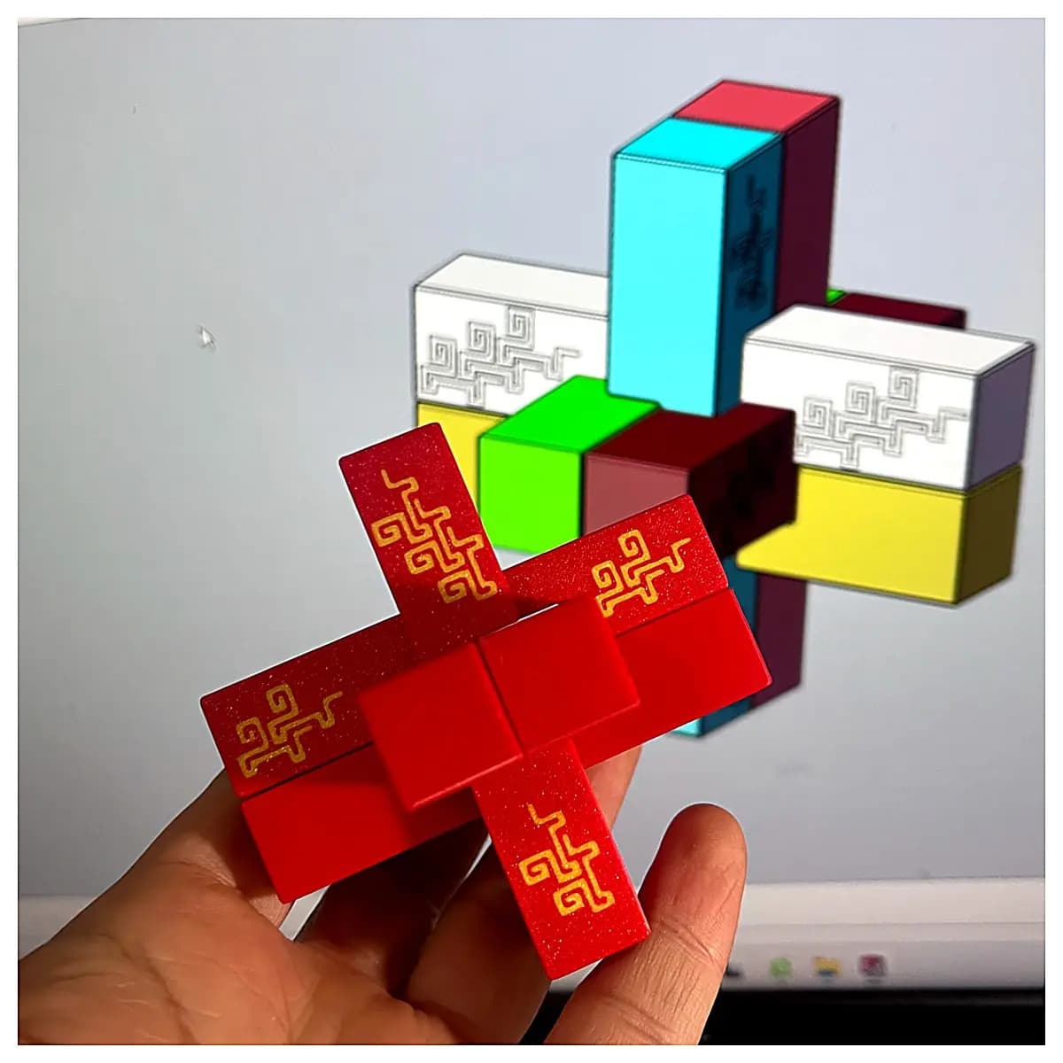 Lu Ban s Knot Puzzle Year of the Horse 6 Tier Puzzle Brain Teaser Toy for Kids Training Fun Challenge