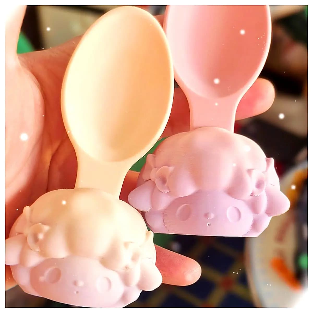Little Lamb Piano Toy Spoon Bean Sorting Puzzle Play Cafe Ice Cream Toys Kids Educational Accessories Simulation Spoon