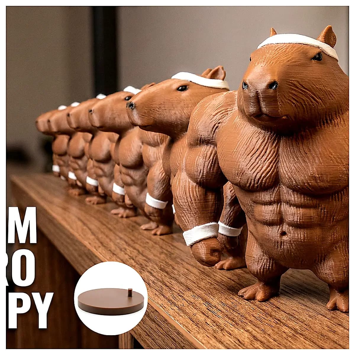 Fitness Muscle Guy Capybara T Shirt Men s Workout Top Gym Running Quick Dry Breathable Activewear Men Loose Fit
