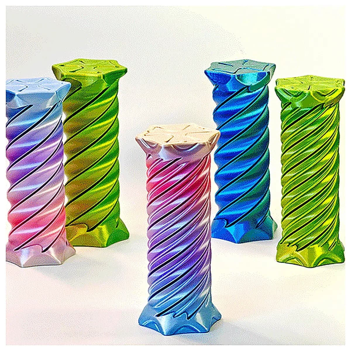 Rotating Spiral Unwinding Puzzle Toy Stress Relief Tool Fun Challenge Brain Teaser Relaxing Adult Child Friendly