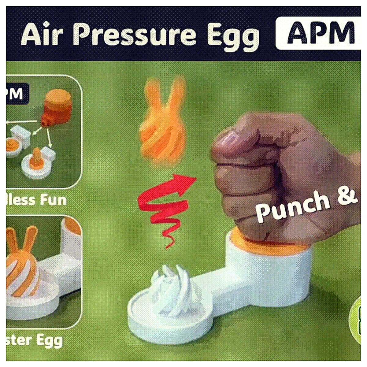 APM Barometric Egg Pressure Gauge Experiment Toy Stress Relief Device Science Education Plaything Puzzle Kids