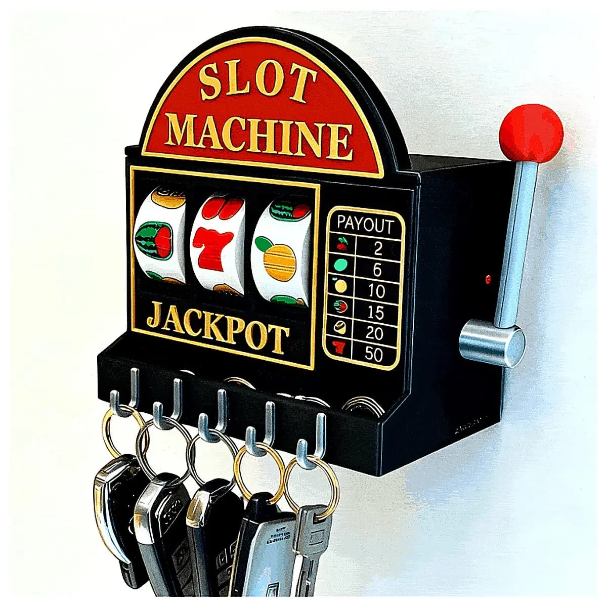 Lottery Machine Decoration Hook Key Holder Jackpot Accessory Daily Excitement Key Display Gaming Collectible