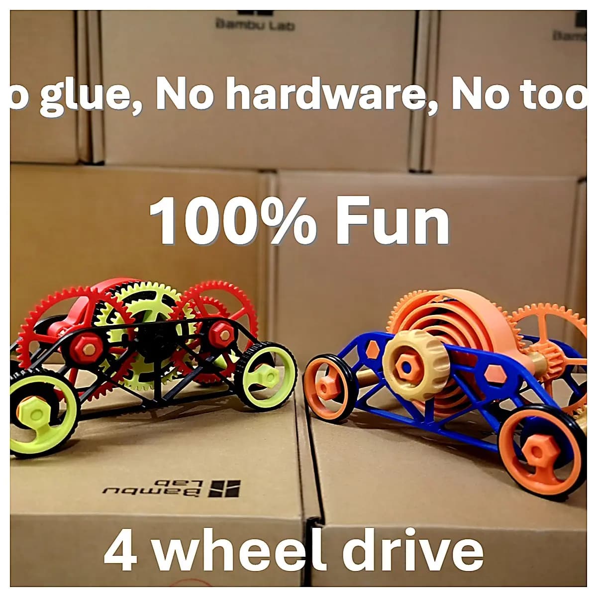Spring Car Windup Toy 4x4 Model Gear Toy Mechanical Car Set Kids Gift