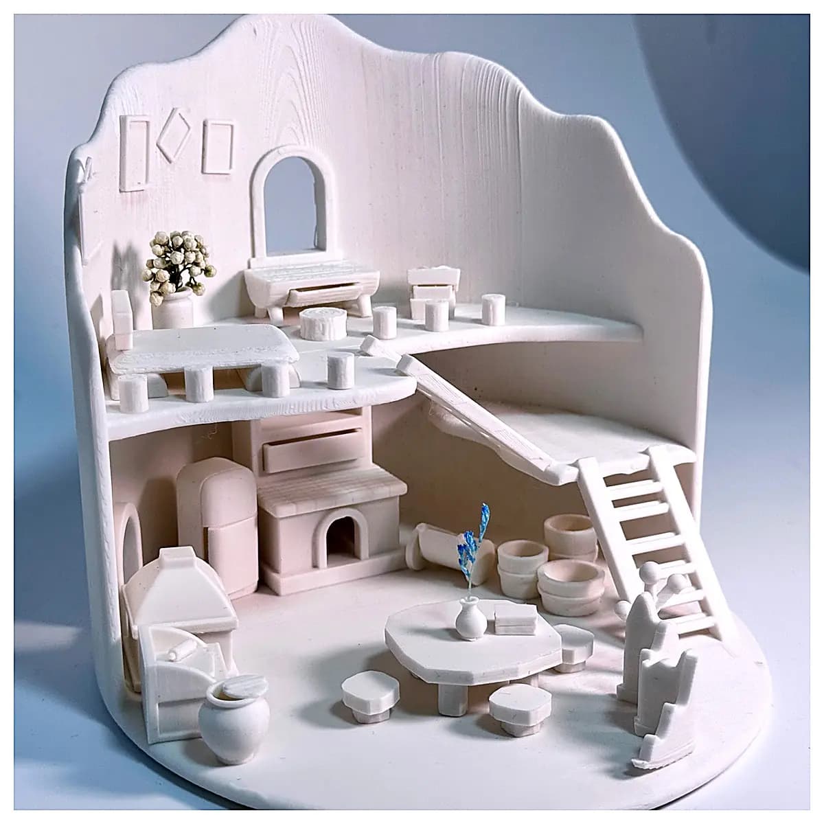 Miniature Treehouse Model Tiny House Decor Micro Landscape Toys Gift Mini World Accessories Building Models Scene Setting