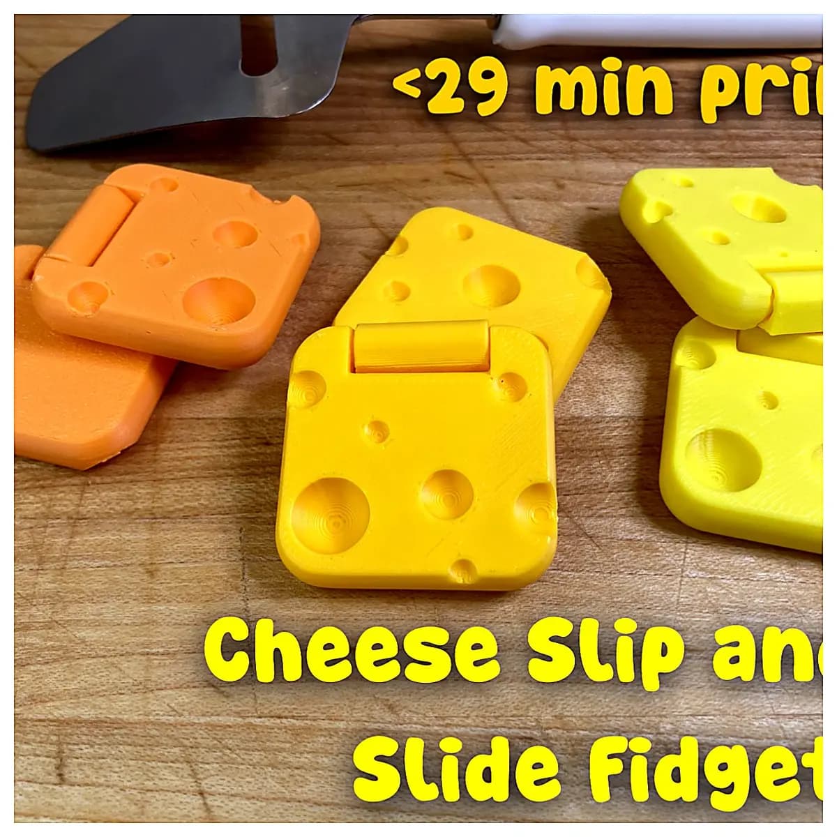 Cheese Slider Fidget Toy Stress Relief Puzzle Toy Kids Teenagers Fun Decompression Gadget 29min
