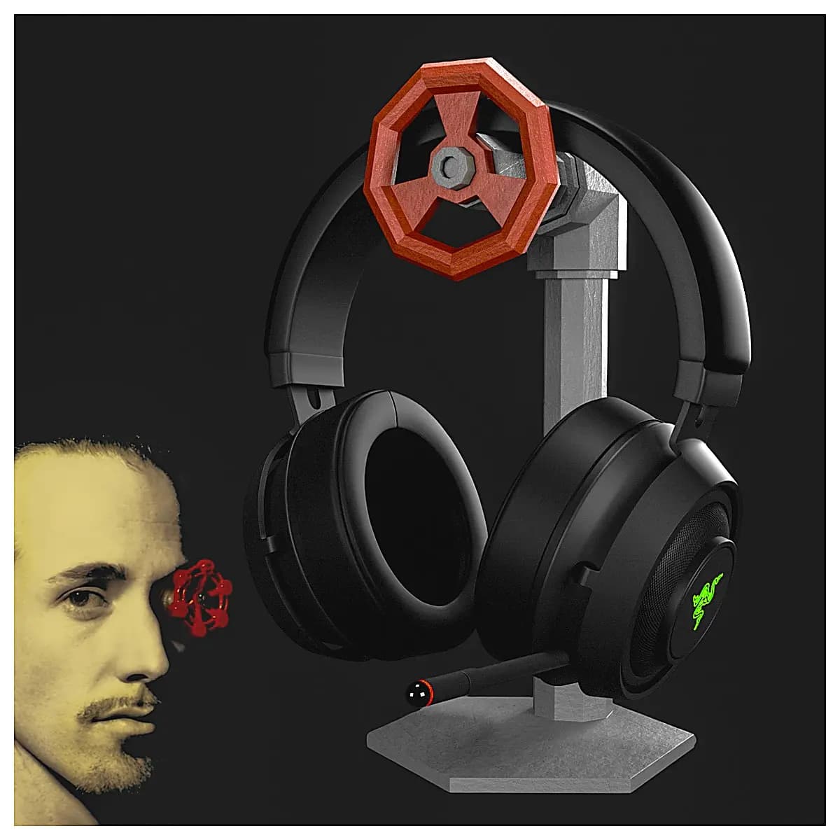Headphone Stand Half Life Air Valve Phone Stand Mobile Holder Game Console Accessory Controller Stand Compatible