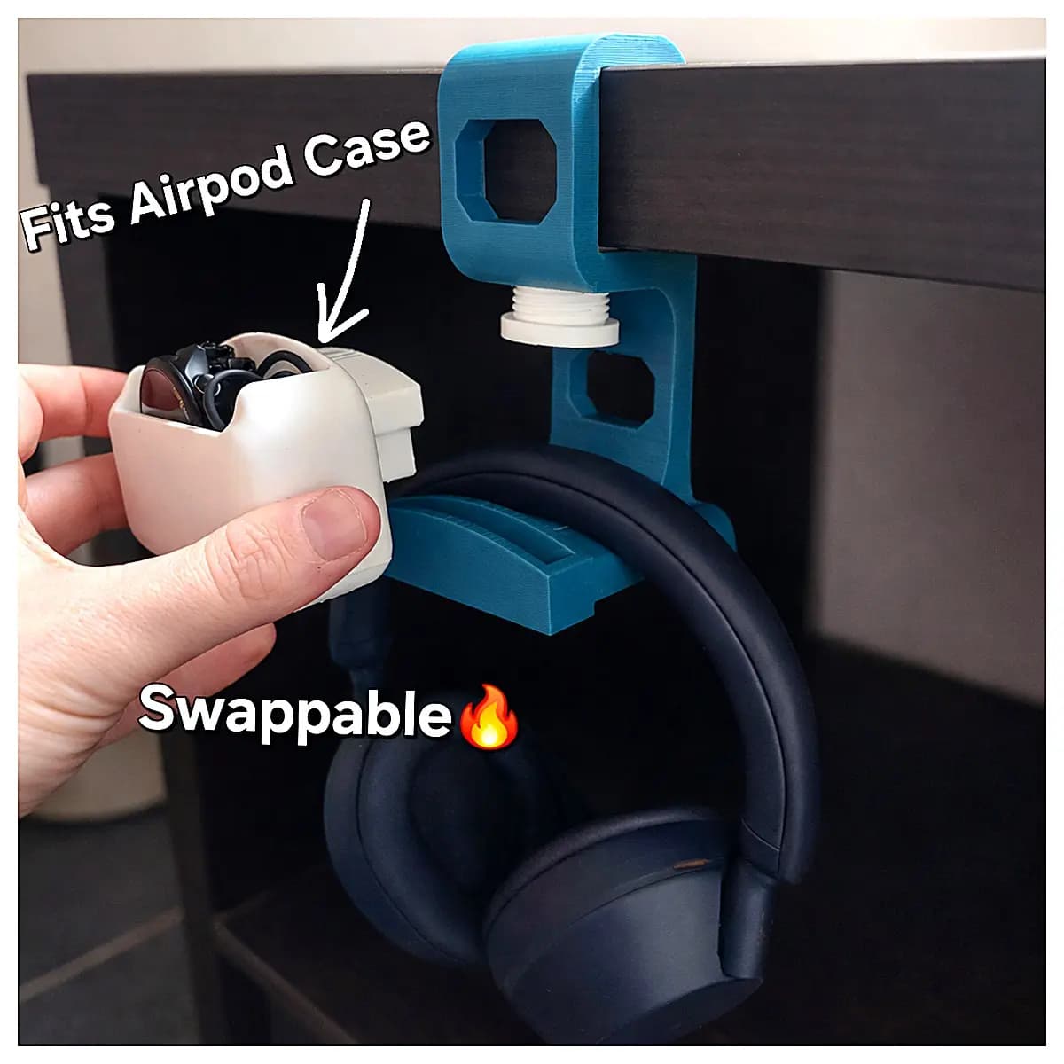 Replaceable Headphone Stand Earbud Holder Clip Desktop Stand Phone Stand Mobile Accessories Headphone Stand Parts Phone Earbud Stand
