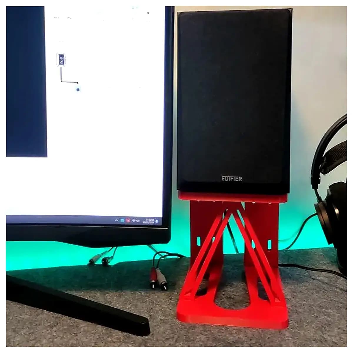 Desktop Speaker Stand Shelf Speaker Brackets Sound System Support Audio Accessories Desk Speaker Holder Stabilizer for Bookshelf Studio