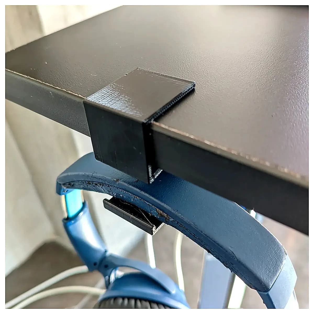 20mm Desk Headphone Mount Holder Earphone Stand for Desktop Laptop PC Anti Slip Clip Audio Accessory Desk Organizer