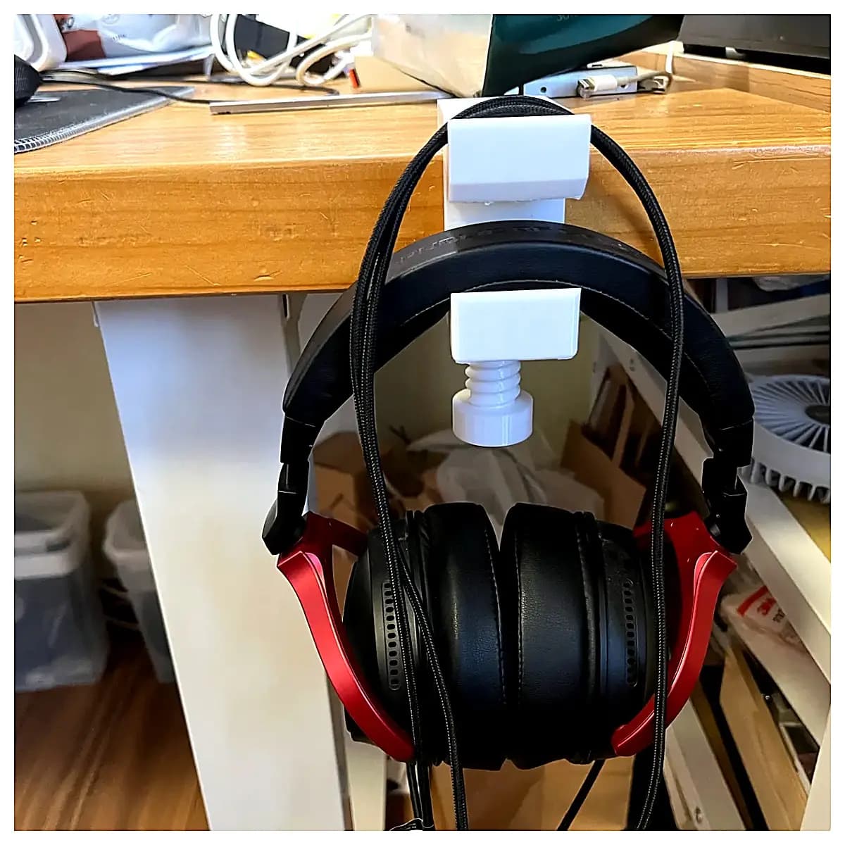 Headphone Holder Desk Organizer Phone Stand Earbud Holder Accessory Desktop Storage Shelf Mobile Phone Stand Parts