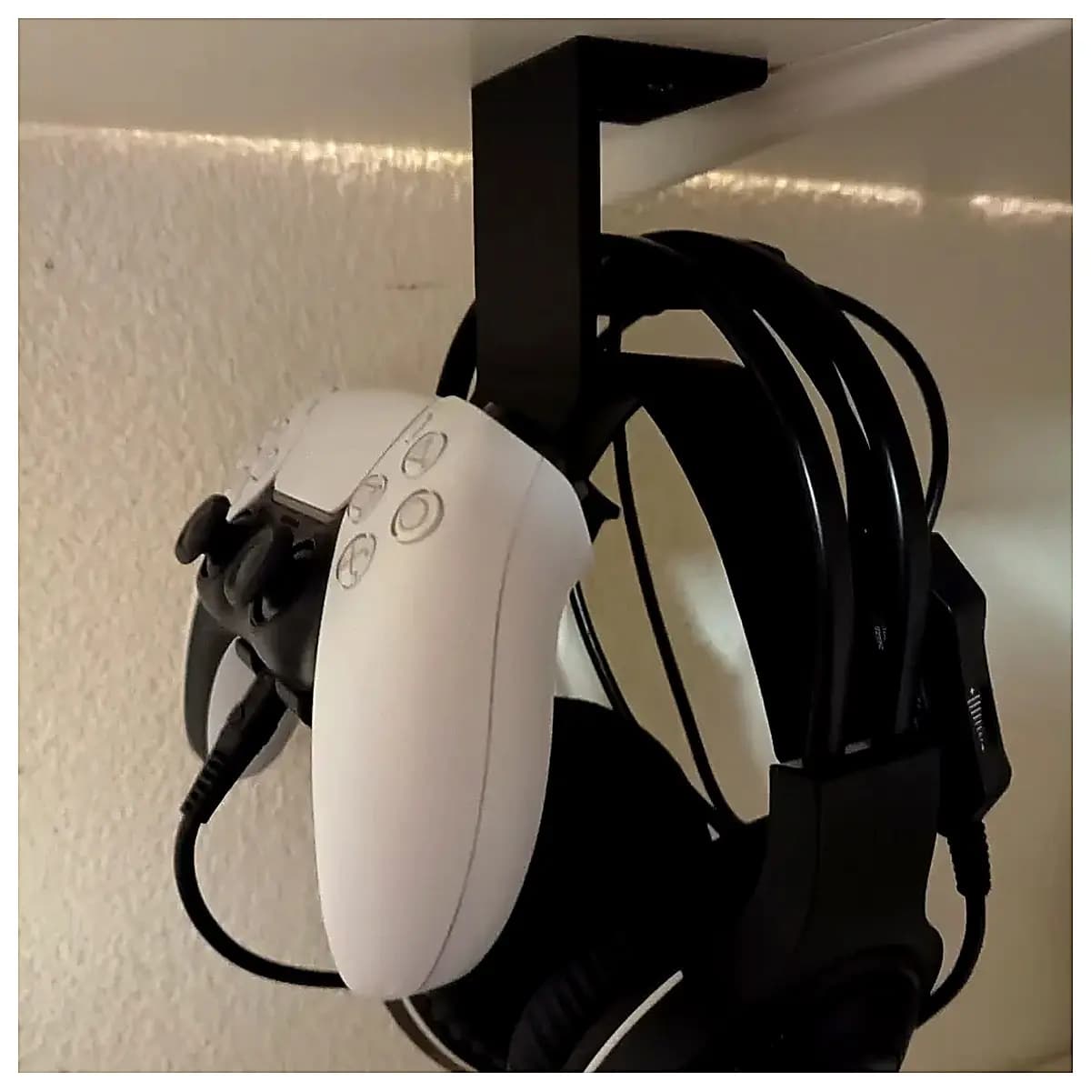 PS5 Controller Headset Stand Open Design Gaming Accessory Holder Wall Mount Protection Stable Compatible with PS5