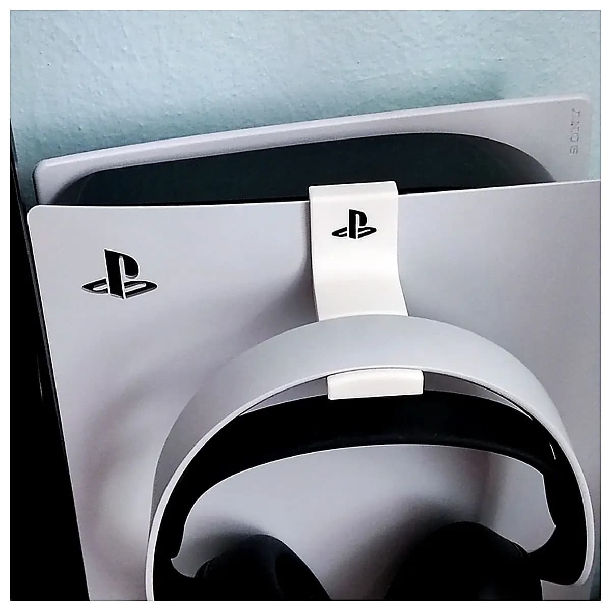 PS5 Headphone Holder Stand Gaming Accessory Headset Mount Console Organizer Game Storage Compatible with PS5 for Gaming