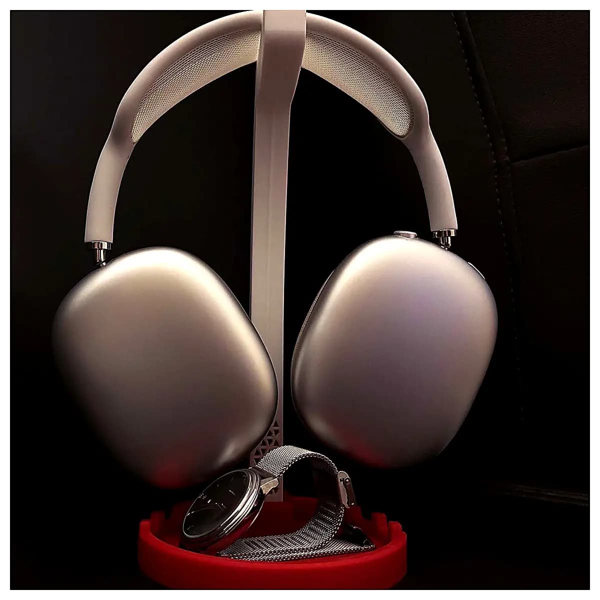 Wireless Headphone Stand Charging Base Earphone Holder Phone Stand 360 Rotation Cable Support Portable Convenient Use