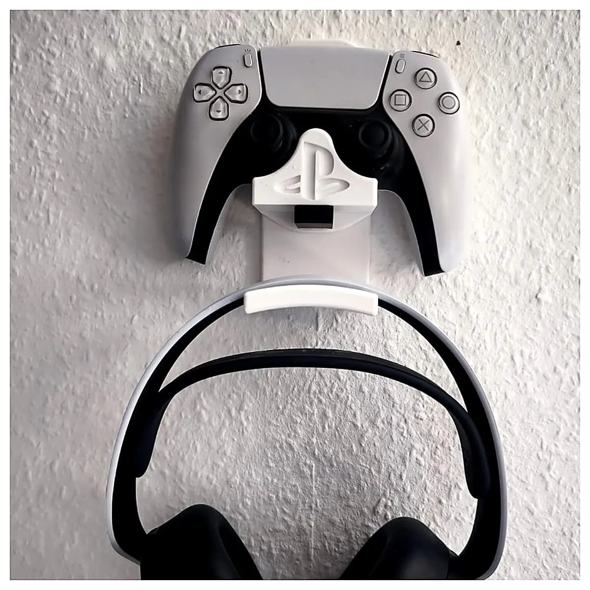 PS5 Controller Wall Mount Pulse Headset Holder Gaming Accessory Organizer Desktop Storage Gamer Essentials Wireless Controller Stand Headset Display