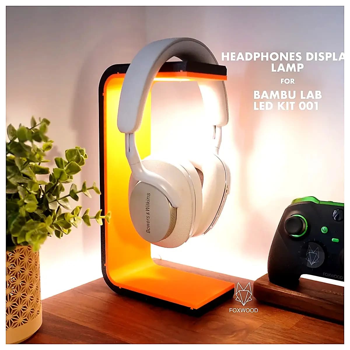 Headphone Display Stand Foxwood Earbud Holder Desk Phone Stand Accessory Display Phone Support Phone Parts Foxwood