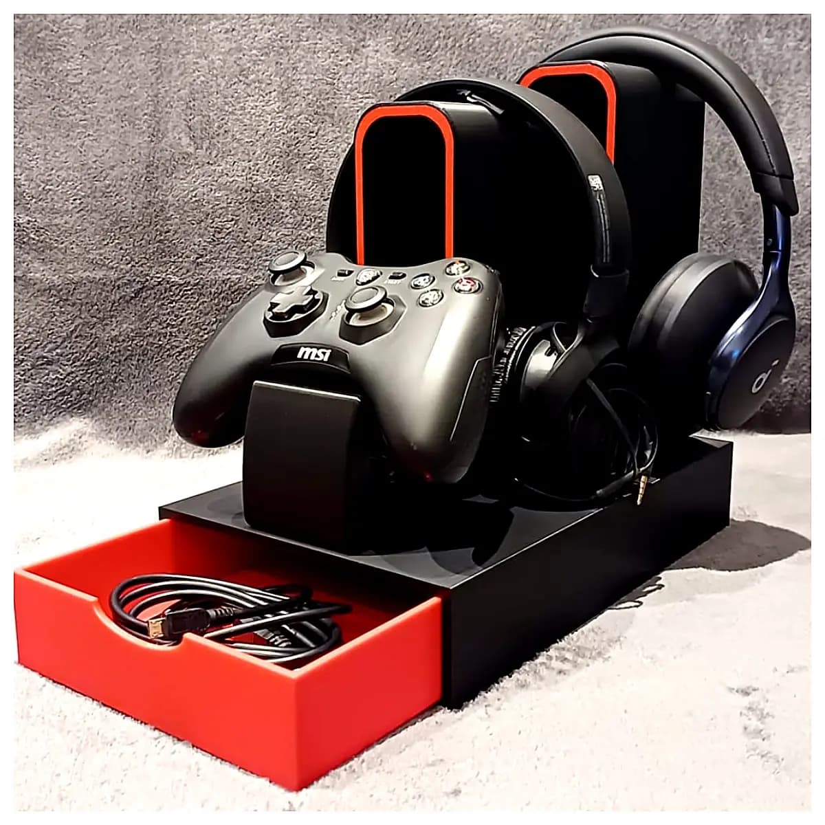 Headset Controller Holder Storage Box Game Accessories Mobile Phone Stand Storage Bag Protective Case Game Controller Parts