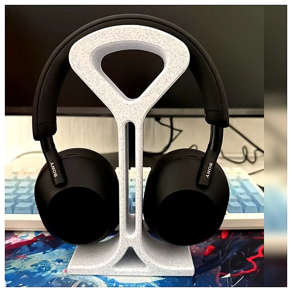 Headphone Holder Phone Headphone Clip Earbud Stand Mobile Phone Holder Accessory 360 Rotation Cute Creative Design