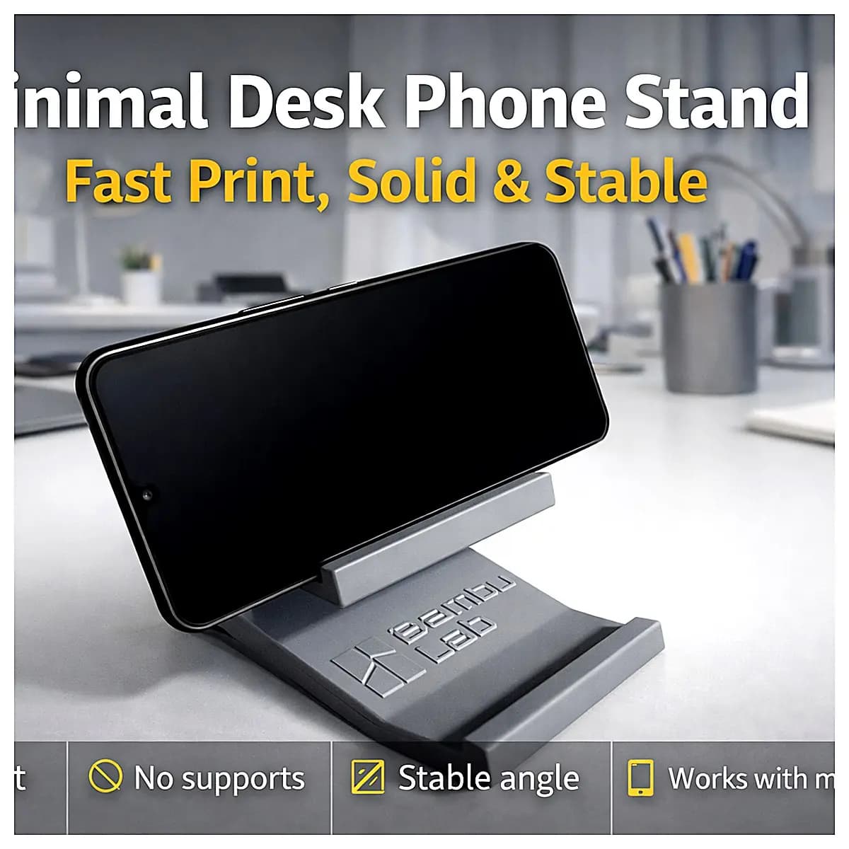 Mobile Phone Desk Holder Minimalist Stand Phone Stand Quick Print Stand Phone Accessory Desktop Stabilizer Phone Support