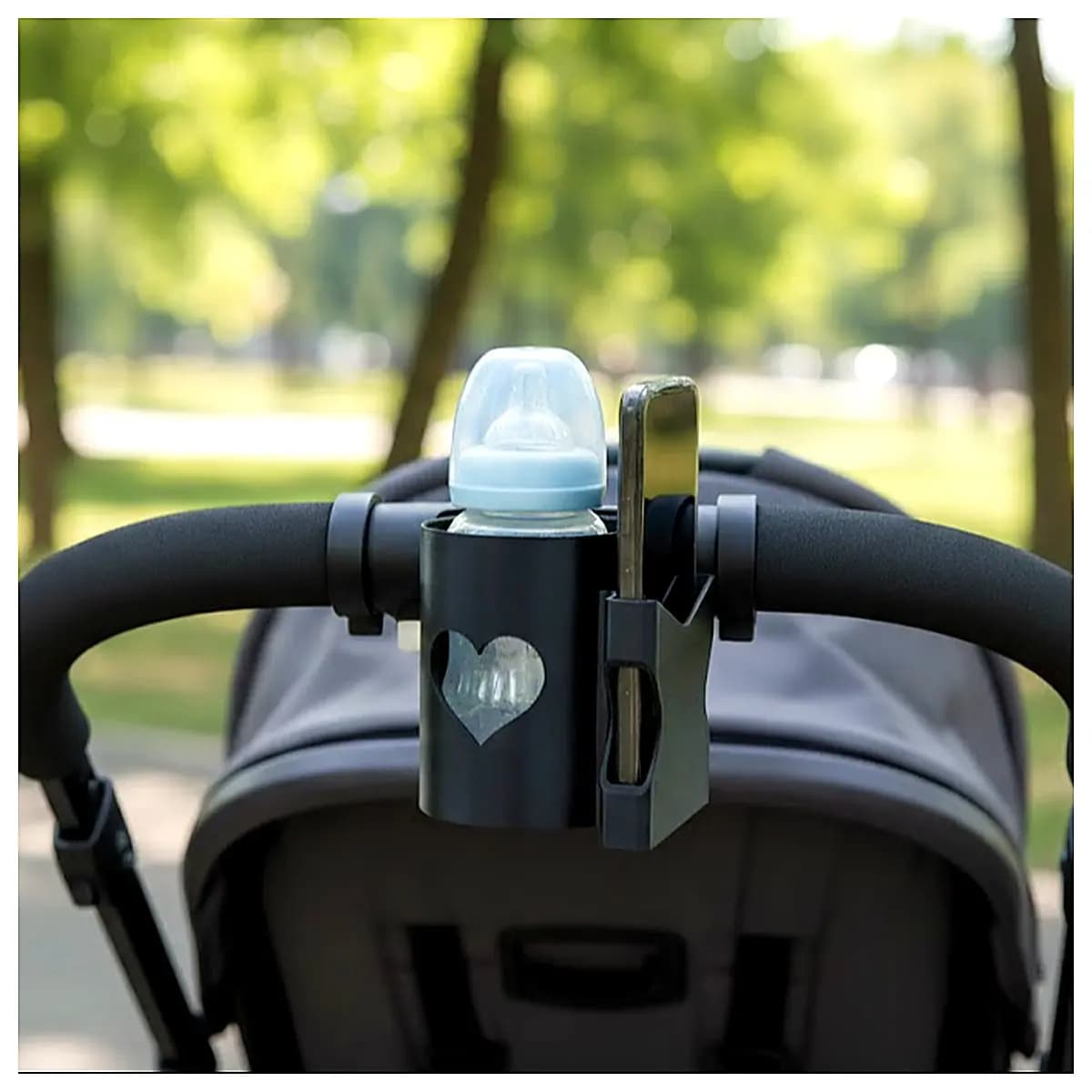 Baby Car Phone Mount Bottle Holder Mobile Phone Bracket Car Seat Accessory Stroller Parts Bottle Holder Compatibility Car Child Seat