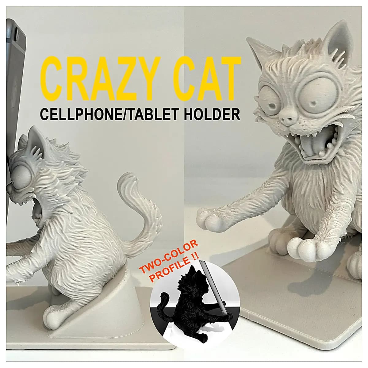 Crazy Cat Phone Tablet Holder Adjustable Desktop Stand Lazy Holder Phone Stand Tablet Stand Creative Support Mobile Holder Tablet Support