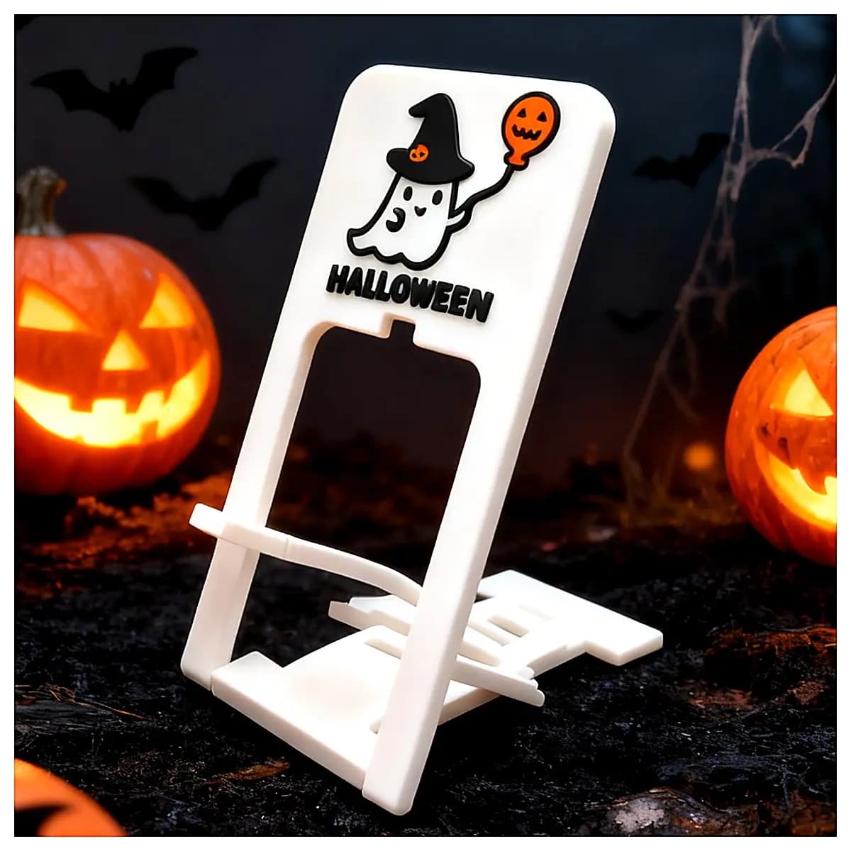 Halloween Phone Stand No Support Needed Fast Print Phone Holder Desktop Stand 3D Printing Accessories Mobile Cradle