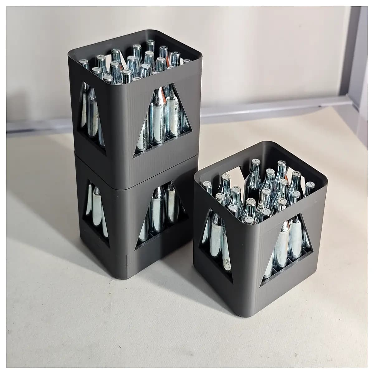 8g CO2 Cartridge Storage Box Stackable Organizer Cartridge Storage Accessories