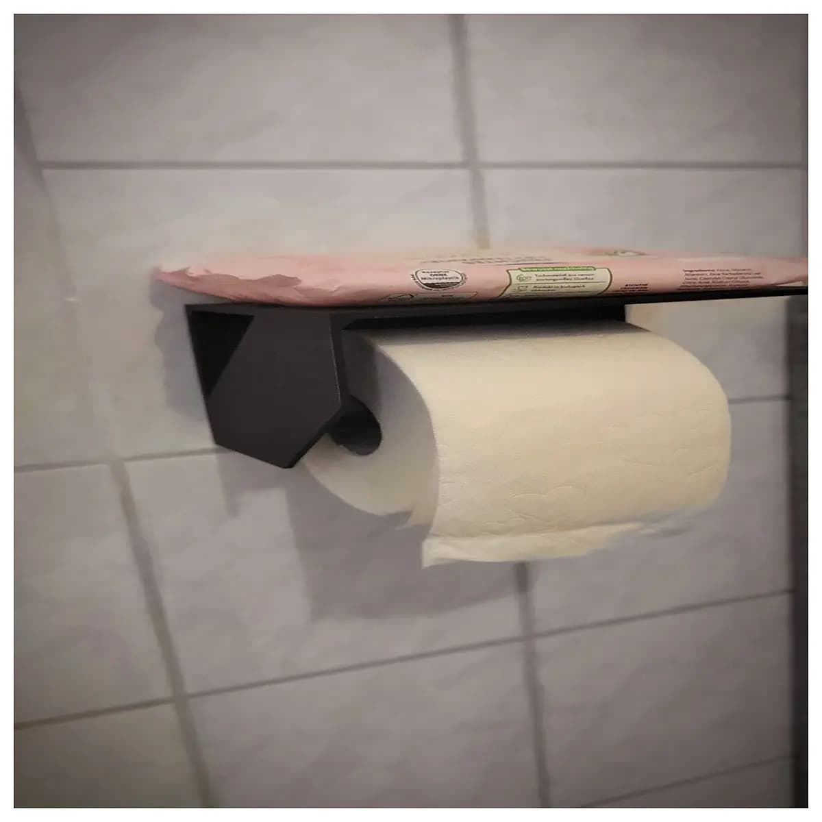 bathroom toilet paper holder with shelf storage rack wall mounted tissue dispenser