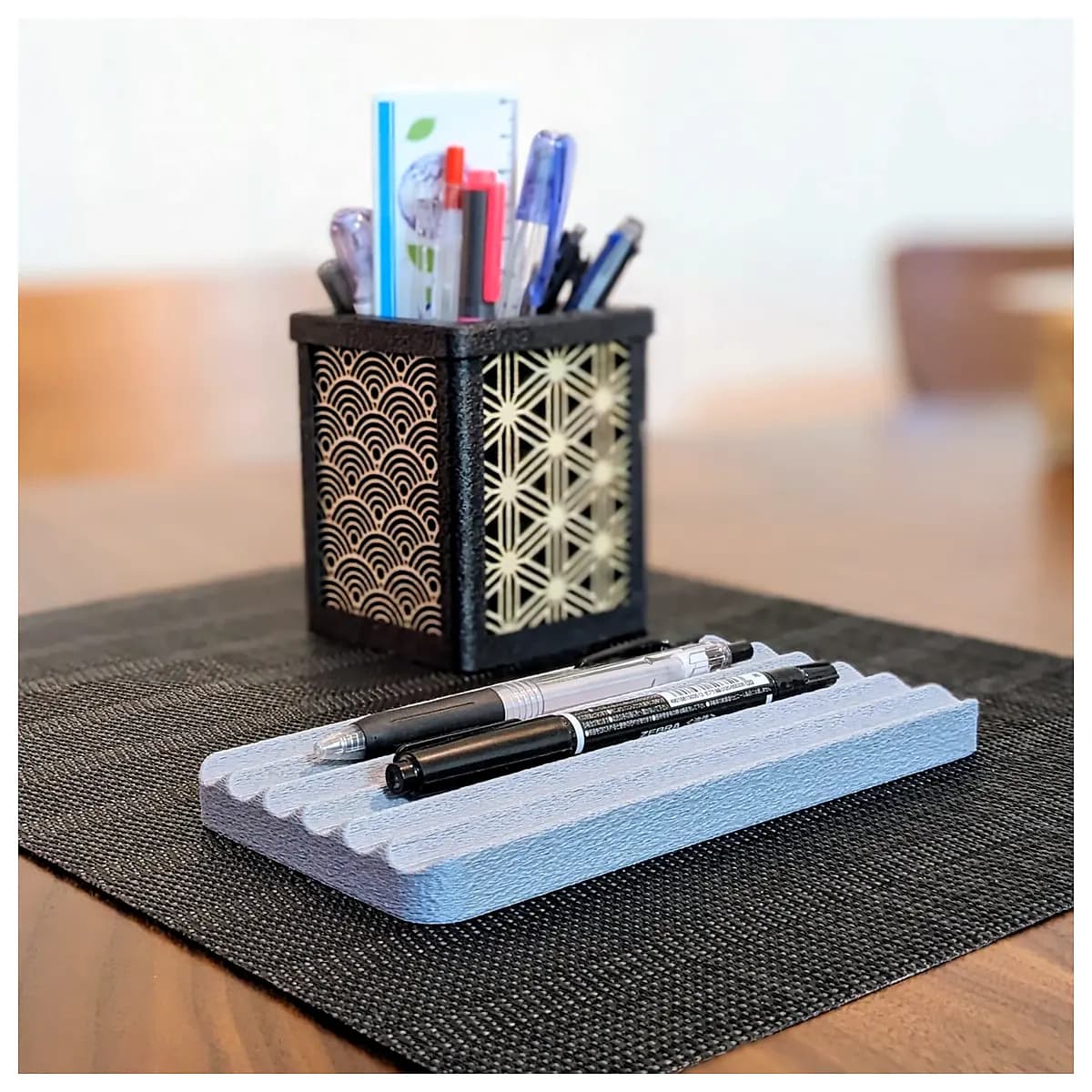 elegant pencil tray desk organizer metal wire storage basket for office supplies writing utensils home office desktop accessories