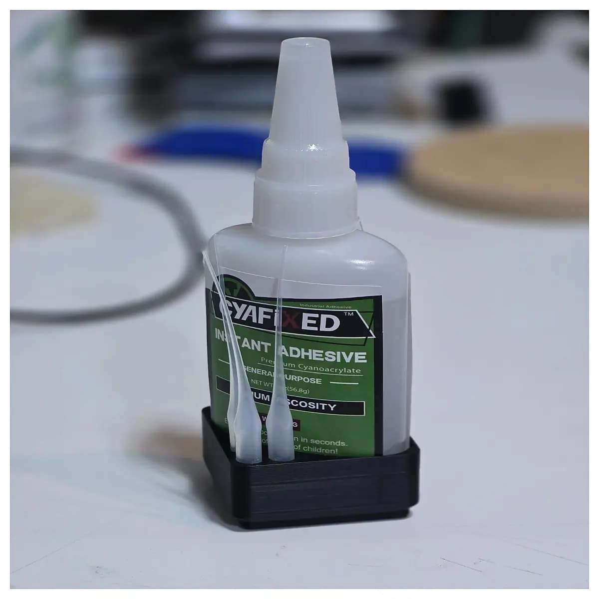 gridfinity cyafix 2oz super glue mount organizer bin holder adhesive storage