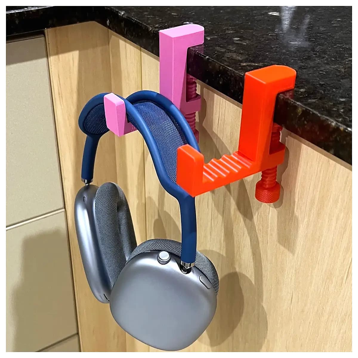 headphone clip desk mount hook organizer holder for gaming pc computer table cable management