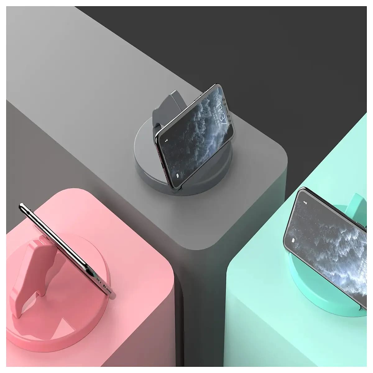 bull phone holder duty desk mount for video call hands grip suction cup