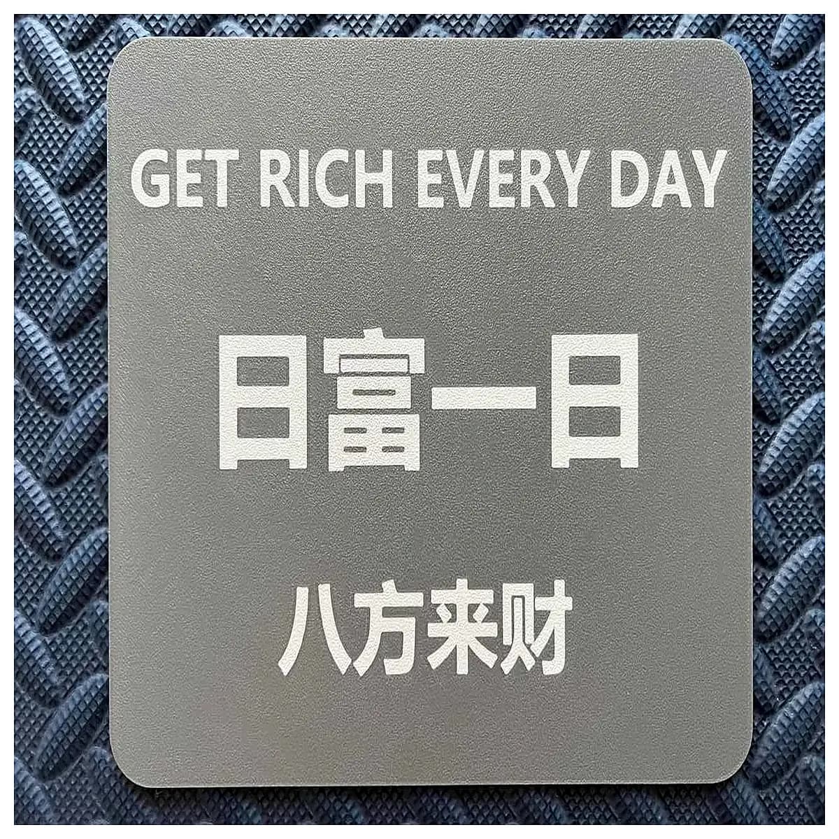 motivational desk mat for office workers wealth success aesthetic gaming mousepad daily grind aesthetic money mindset decor large non slip pad f