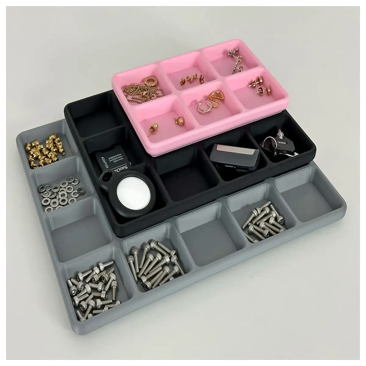 adjustable sorting trays for home organization multi size plastic bins for craft supplies stackable drawer dividers for office desk accessories versat