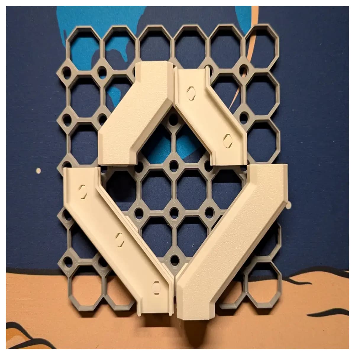 2x23x3 channel diagonal multi plate underware industrial base support duty load bearing platform modular system