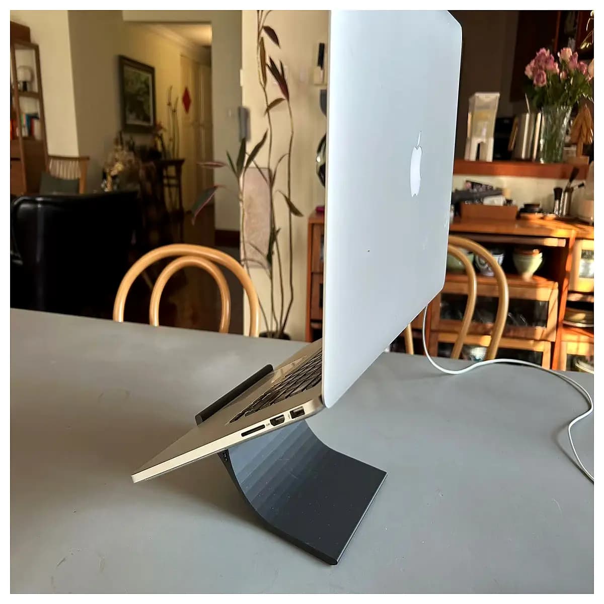 laptop riser ergonomic aluminum portable adjustable for desk home office cooling pad