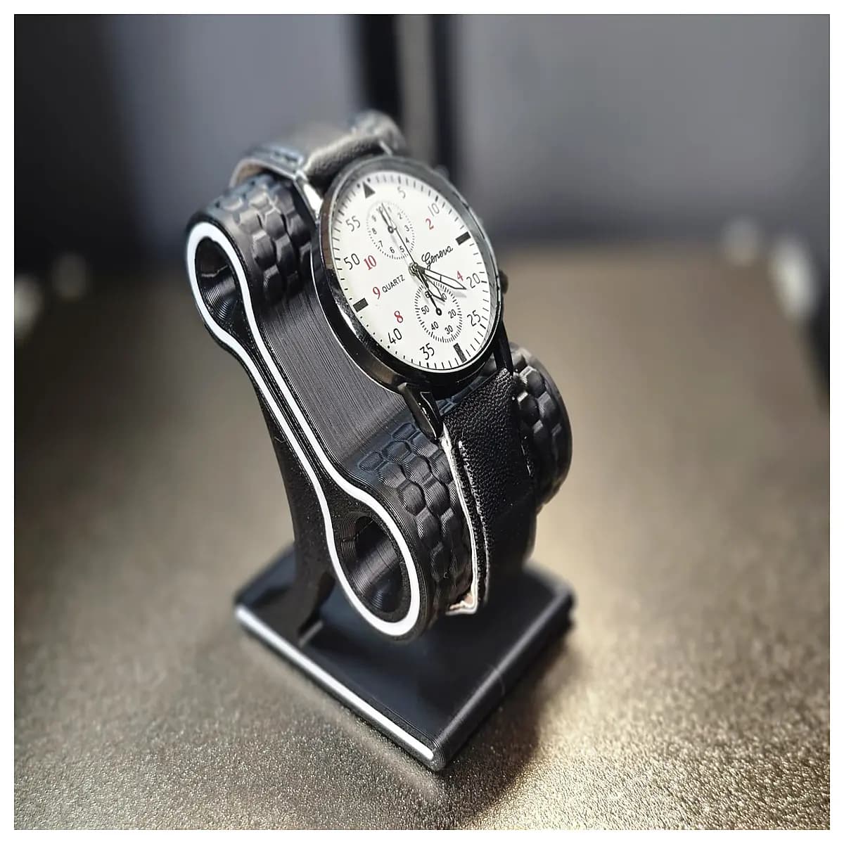 watch holder with decorative inlay for jewelry collection organizer