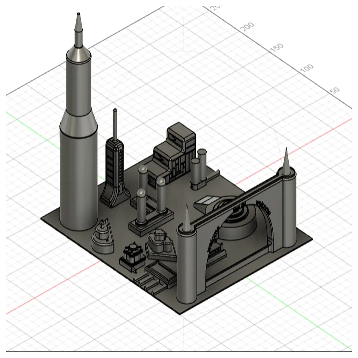 miniature city diy assembly building blocks sci fi architectural toy for kids and adults collectible piece