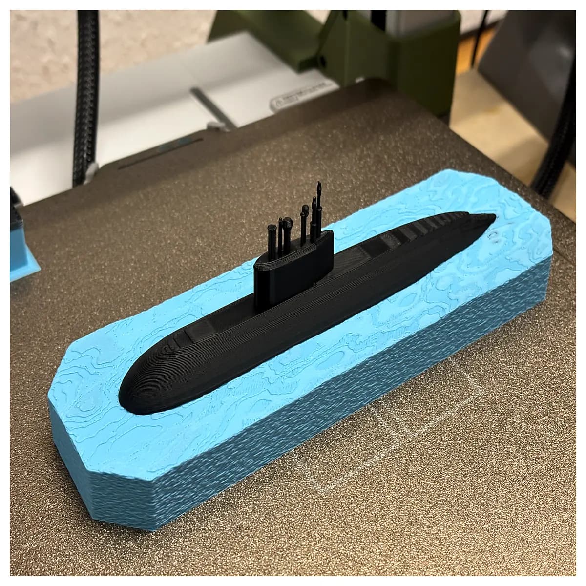 submarine diorama miniature underwater scene resin piece vintage naval vessel desk decor