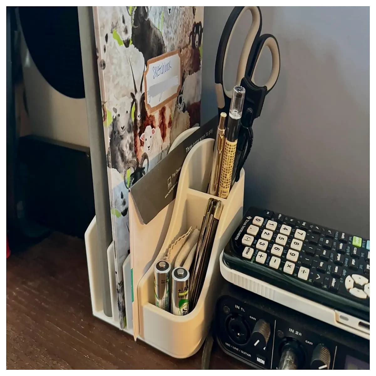 vertical desktop organizer for mail notebooks files stacker storage office supplies