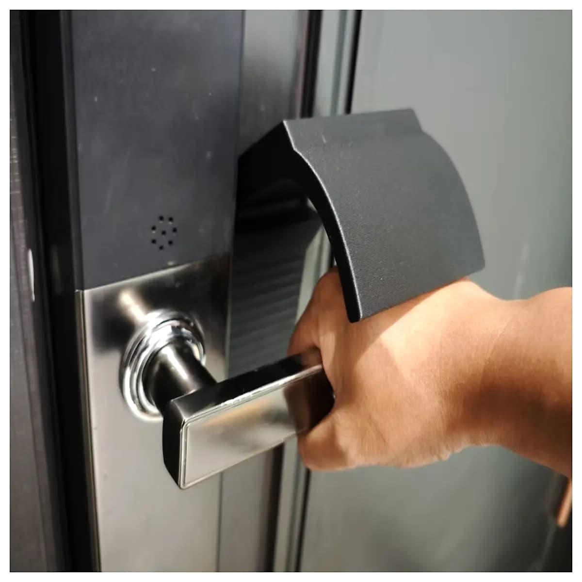 pet door blocker anti escape child safety lock for entry door duty sliding handle cover dogs cats opening