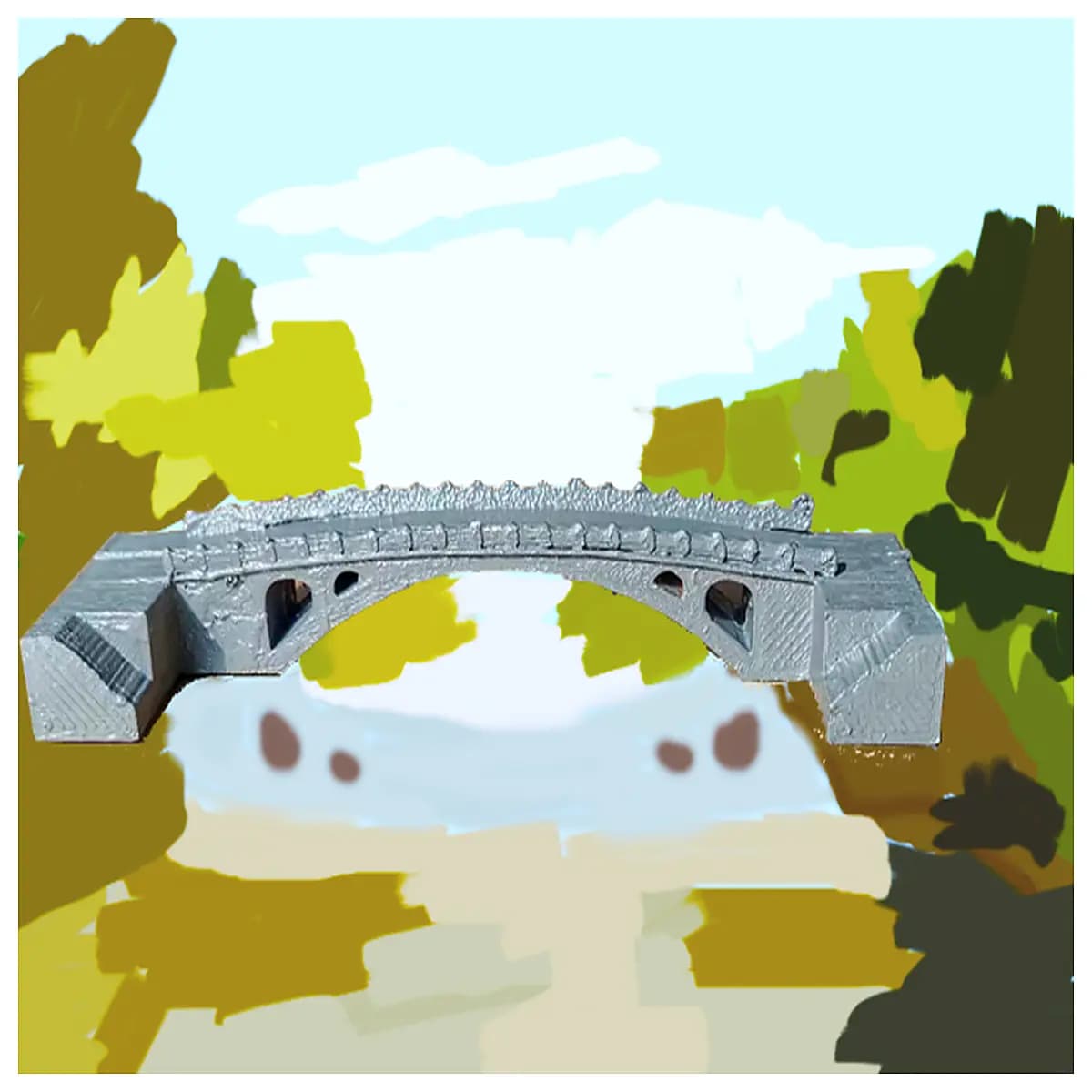 ancient chinese stone arch bridge historical architecture diy assembly educational museum for kids adults