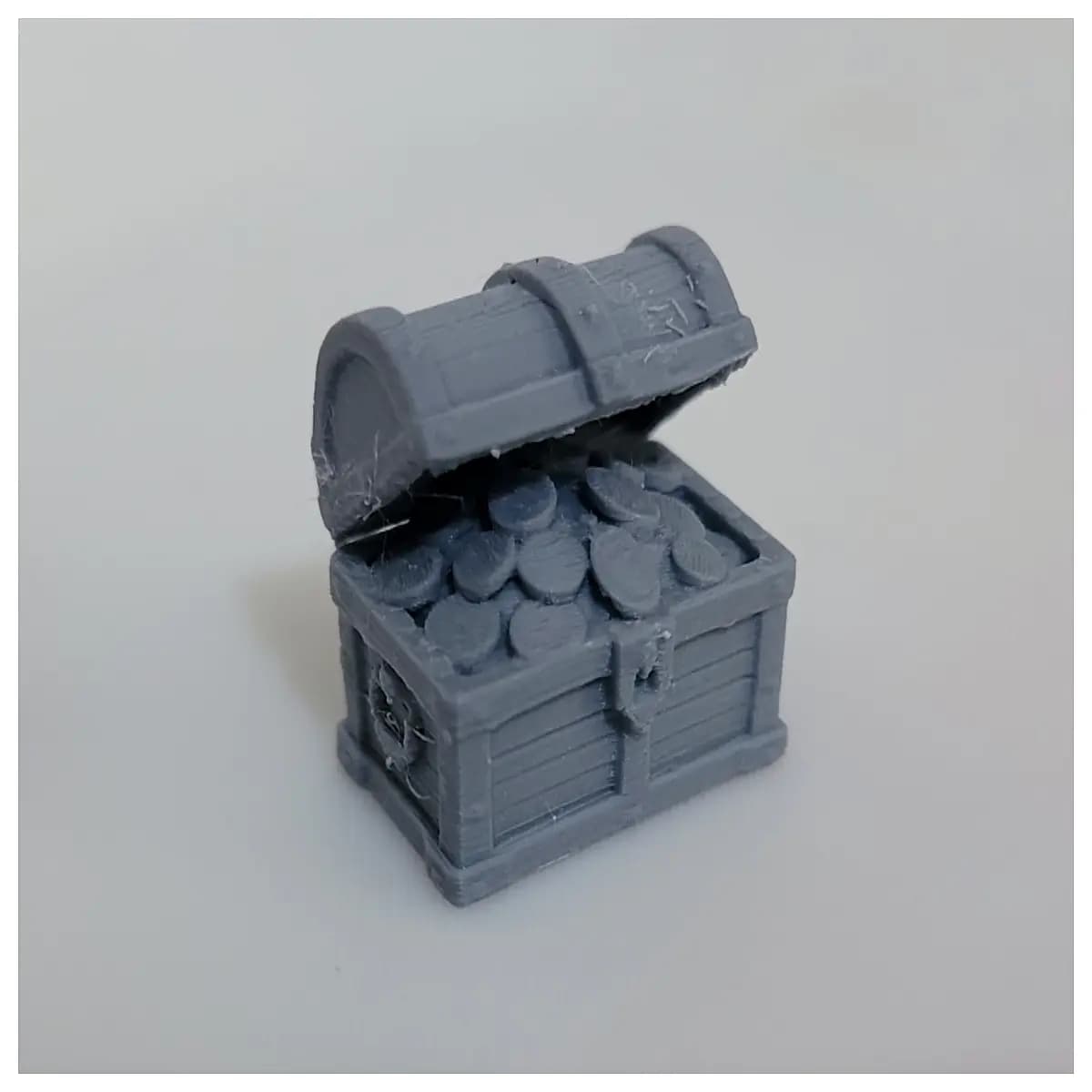 dnd treasure prop open chest gold coins miniature gaming accessories