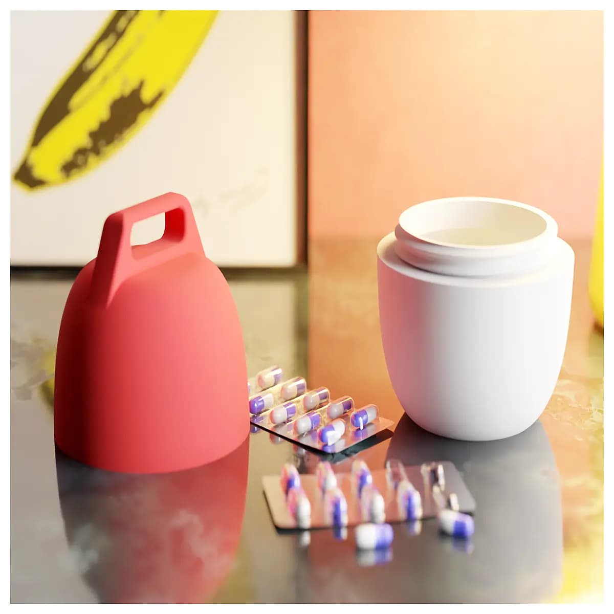 small pill organizer box weekly medication case travel portable medicine container for vitamins supplements
