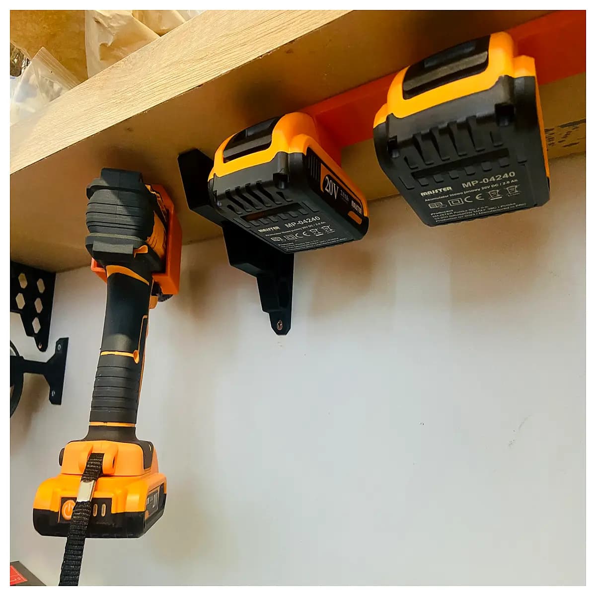 magnetic screwdriver holder rack for drill battery storage organizer tool box accessory