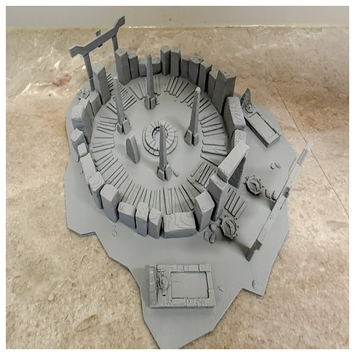 ancient stone altar prop ruins decor fantasy dungeon set historical artifact occult ritual table gothic home decoration